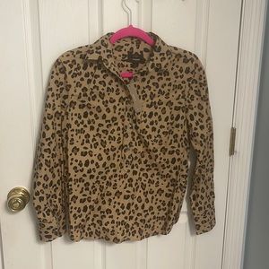 J Crew leopard print blouse